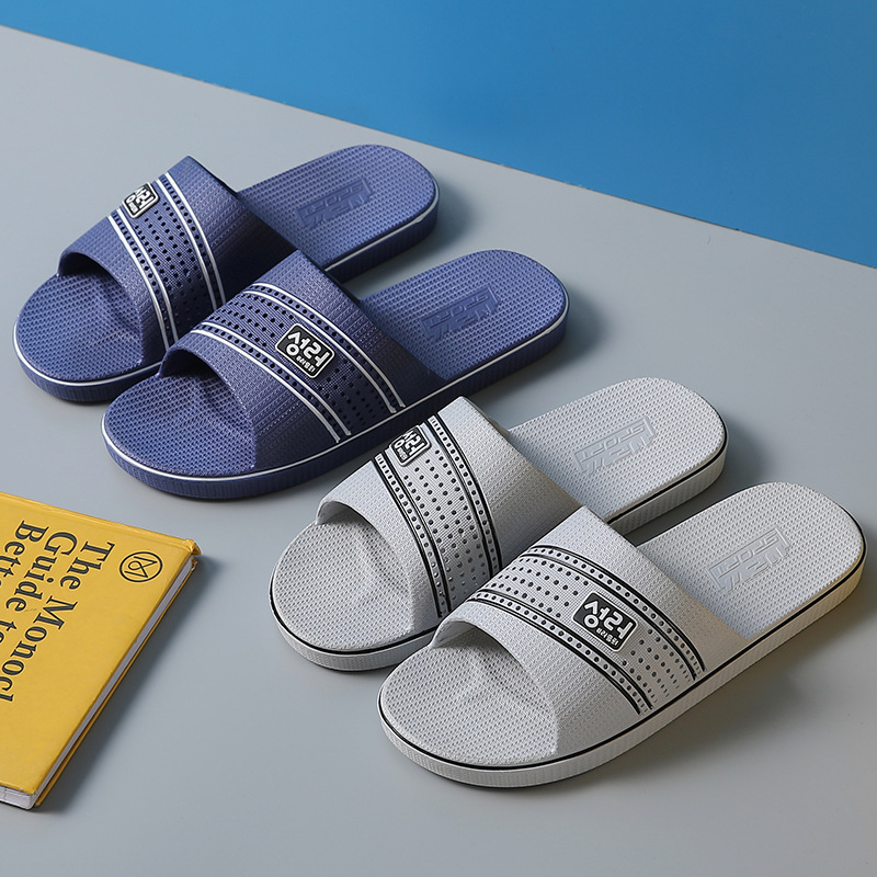 Large size men's slippers summer 46 home indoor non-slip soft bottom bathroom Bath 47 48 large size slippers