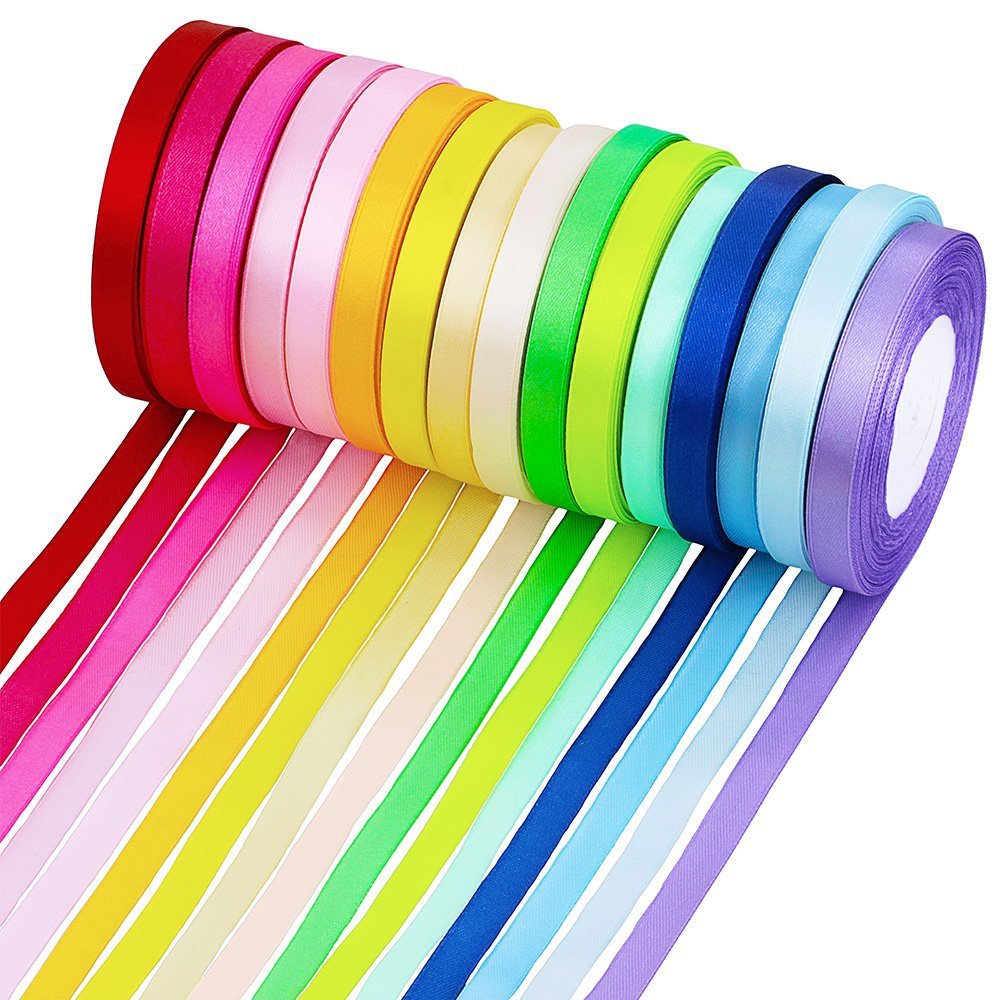 Factory direct ribbon flower ribbon polyester satin ribbon long-term inventory spot 196 color specifications 2-100mm wide