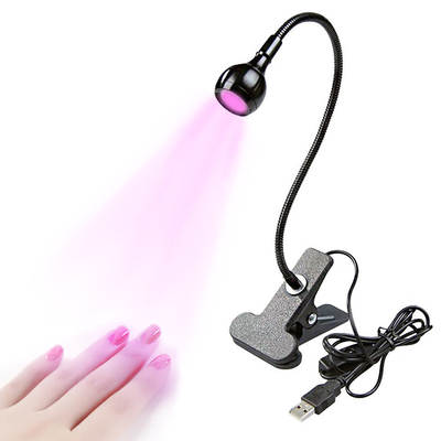 led table lamp night light gooseneck Nail Lamp UV curing purple light mobile phone maintenance lamp USB clip lamp dormitory lamp