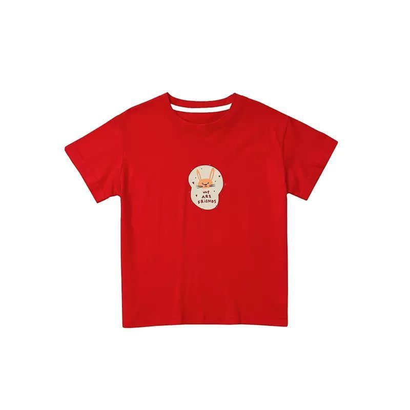 Girls' Short-sleeved T-shirt 2023 New Baby Summer Half-sleeved Cartoon T-shirt Children's Western-style Summer Cotton Top
