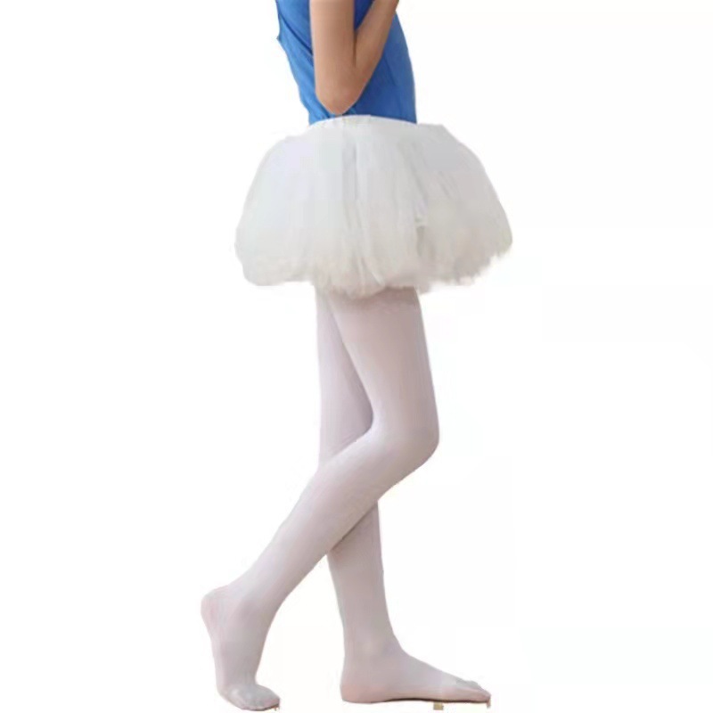 Free shipping spring and summer thin high elastic children's dance socks 80 Velvet White pantyhose girls ballet striped socks wholesale