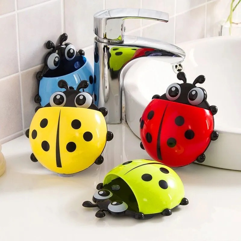 Creative Children's Toothbrush Holder Wall-mounted Punch-free Toothbrush Toothpaste Storage Rack Toilet Hanging Toothbrush Holder Wall-suction