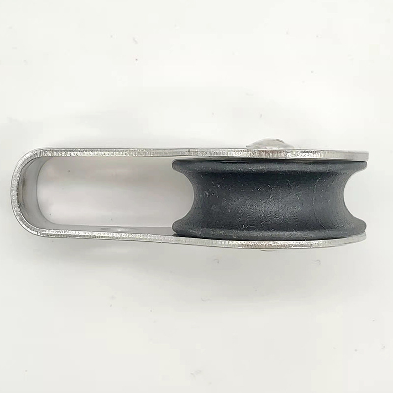 Stainless steel nylon pulley marine hardware single pulley wire rope pulley traction pulley driving wire wheel
