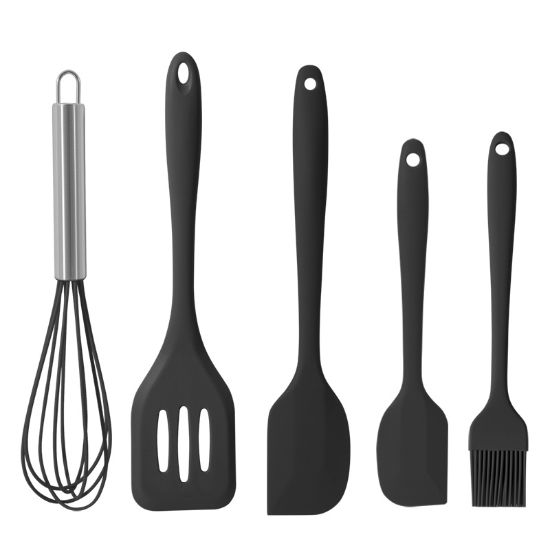 Silicone Spatula five-piece silicone scraper oil brush egg beater baking tool silicone scraper 5-piece kitchenware