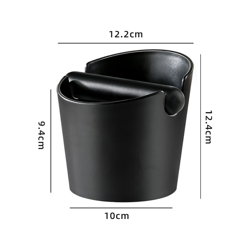 SOURCE manufacturer food grade ABS coffee powder slag barrel small slag trough coffee knock slag storage non-slip waste residue recycling barrel