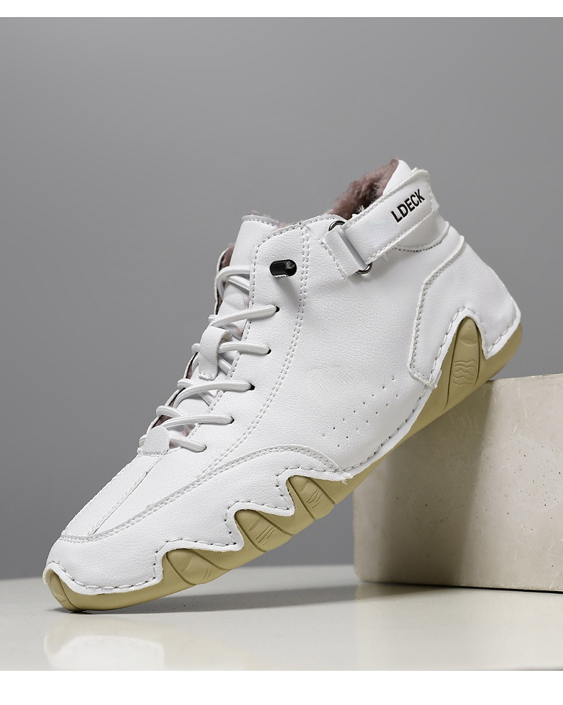 Cross-border Explosions Vinterfløyelsmartinstøvler Store størrelser Octopus Herre Varme Bomullssko Høye Herresportssko_voghion.com