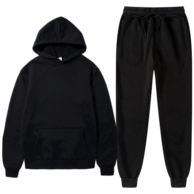 Foreign trade best selling in autumn and winter to figure hooded sports sweater men and women couples leisure hoodie plus velvet warm suit