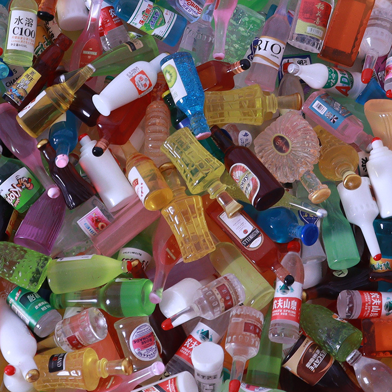 Miniature Mini Wine Bottle Simulation Food and Drink Bottle Model Mobile Phone Case Cream Glue Accessories diy Accessories