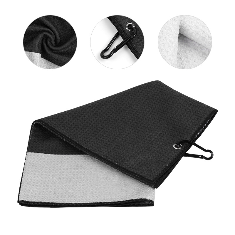 Microfiber golf embroidery printed waffle pineapple towel kitchen wiping cloth cleaning cloth