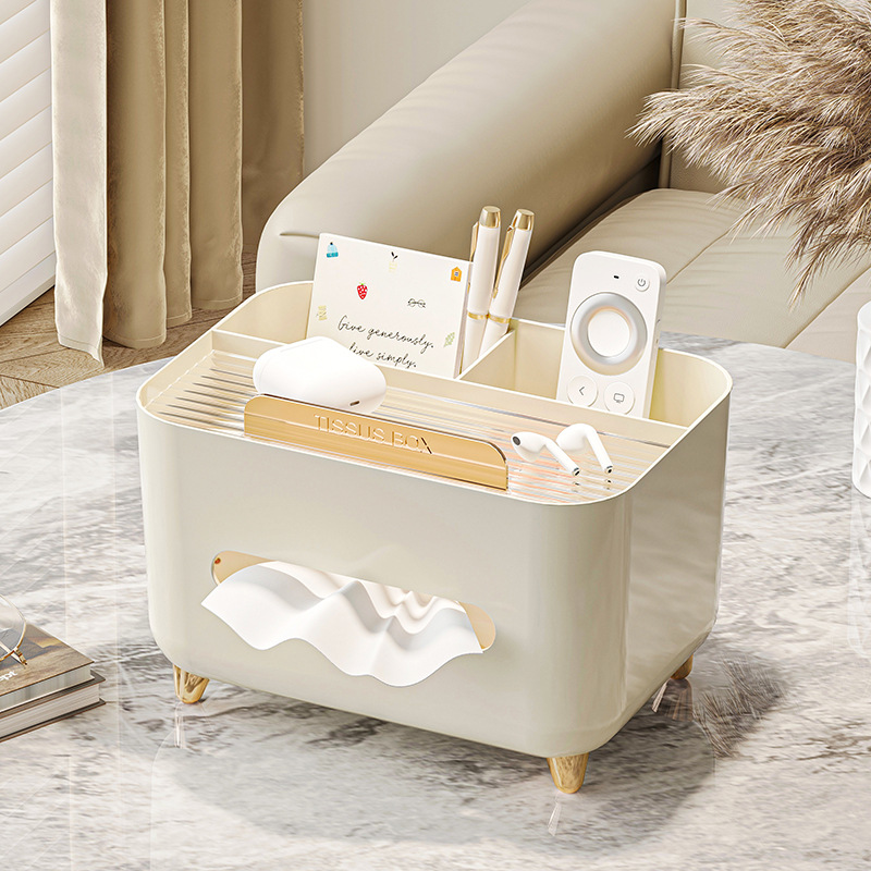 Bo Lan light luxury household tissue box advanced living room desktop coffee table bedroom cream style remote control storage tissue box