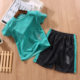 Children's short-sleeved suit running sportswear quick-drying boys and girls summer thin pullover shorts children's clothing two-piece suit