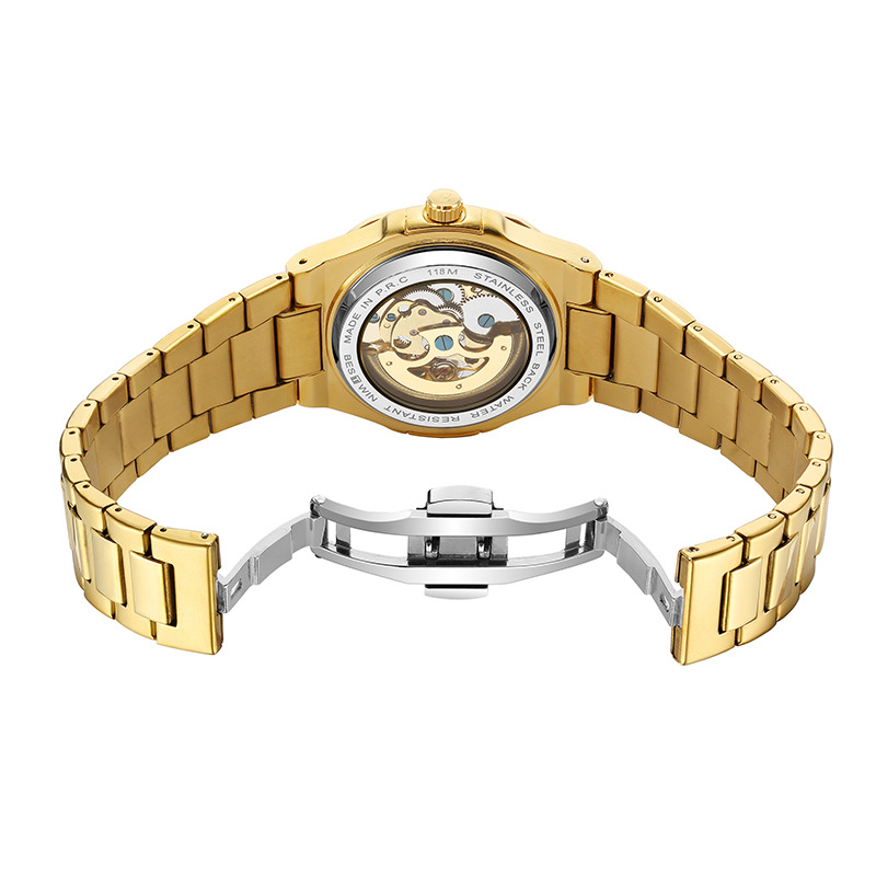 Hollow Men's Watch automatic mechanical watch Dr. Tong BESTWIN waterproof men's watch Gold Watch cross-border business