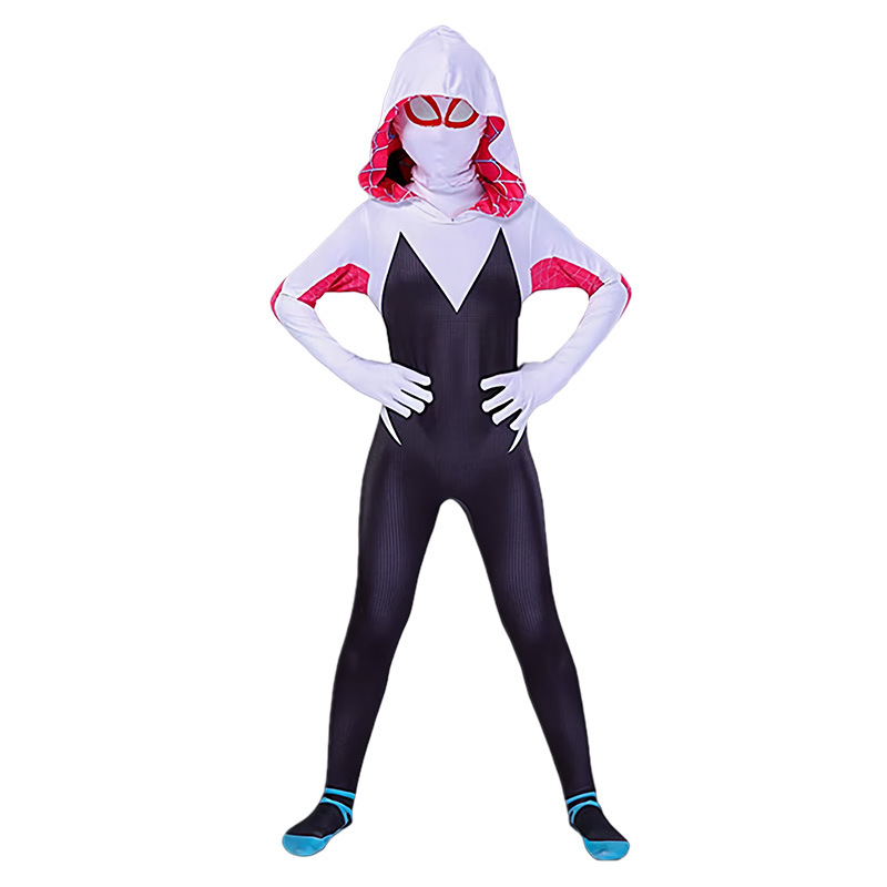Miles Black Spider-Man jumpsuit tight clothes men and women adult children Gwin cos clothing headgear suit