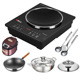 3500W Touch Screen Black Concave [Send Non-stick Soup Pot Rice Cooker Lid Shovel Spoon]]