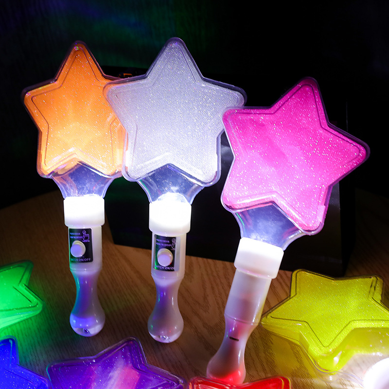 Five-pointed star electronic glow stick toy small five-pointed star glow stick wholesale concert flash cheer props should help