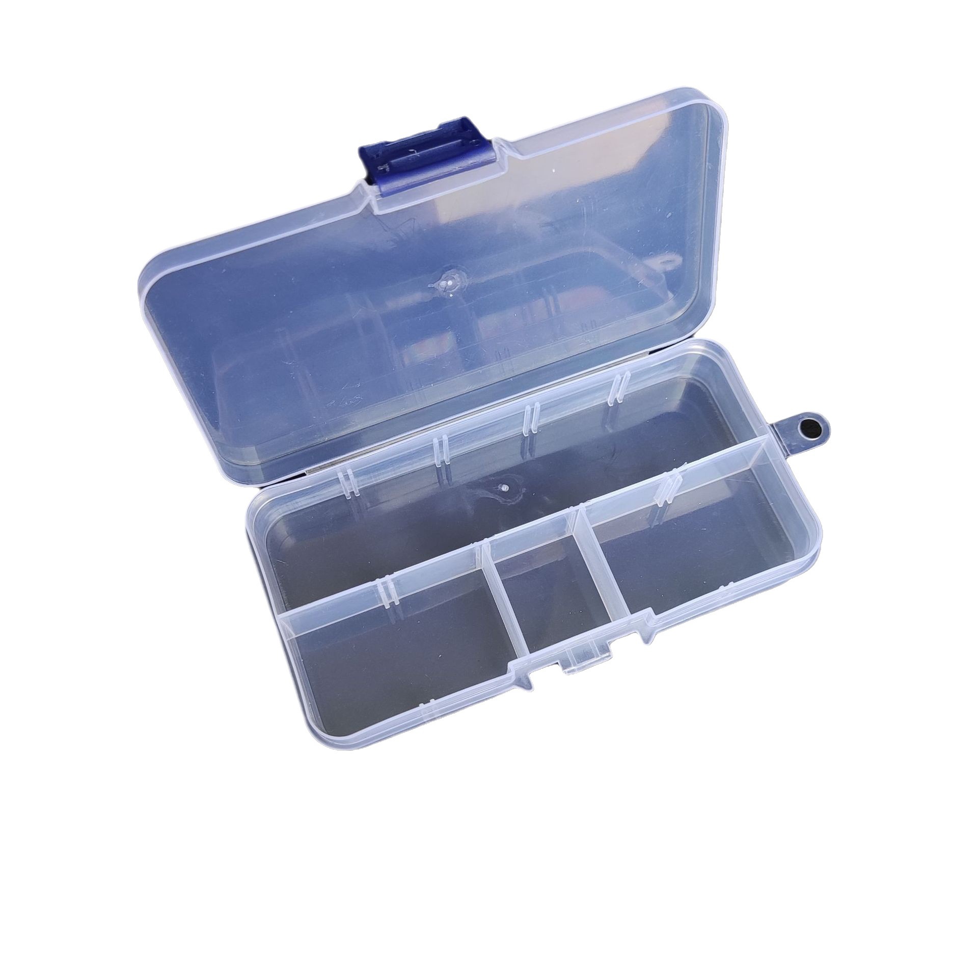 Small 10-compartment empty box transparent plastic storage box rectangular empty box fishing gear accessories hardware tools jewelry
