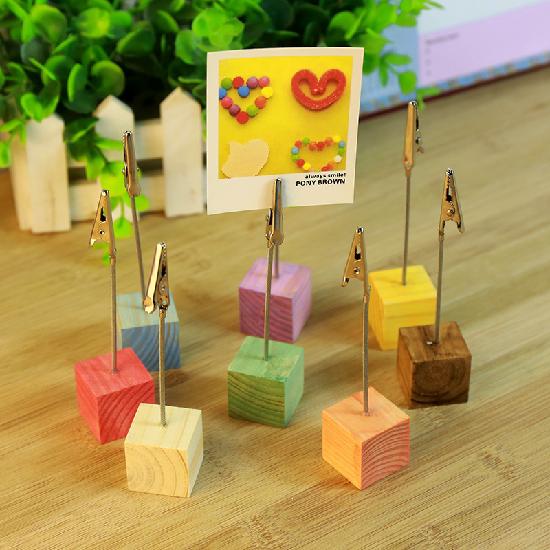 DIY color log message holder creative desktop pendulum message holder note holder photo holder 12 options fish clip