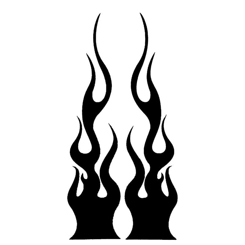 Motorcycle helmet flame fuel tank car sticker totem modification fire helmet sticker pull flower B07