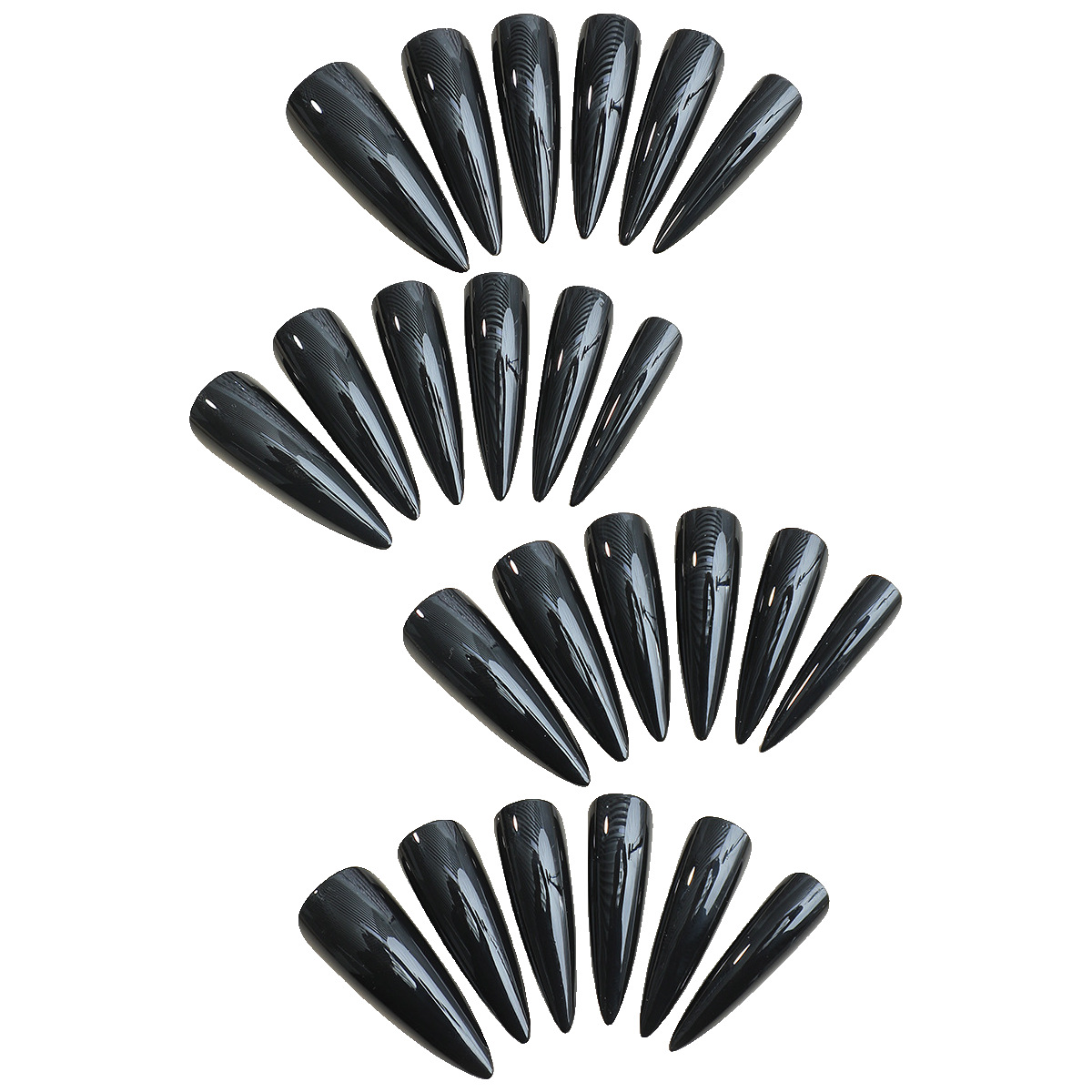 European and American long pointed dark cool series wear fake nails removable solid color nail patch false nails