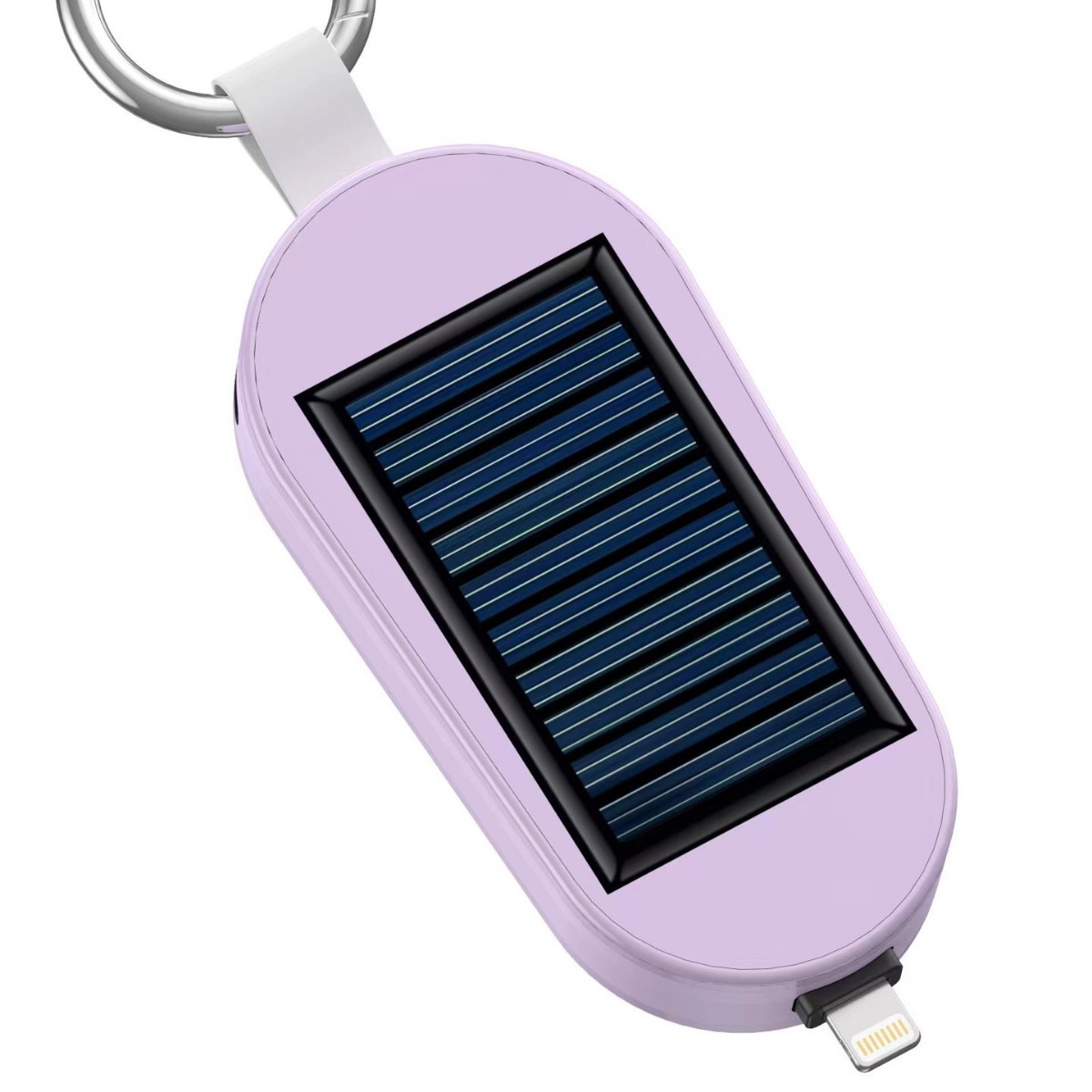 Cross-border solar mini key chain charging treasure mobile phone watch emergency four-in-one solar charging treasure mini