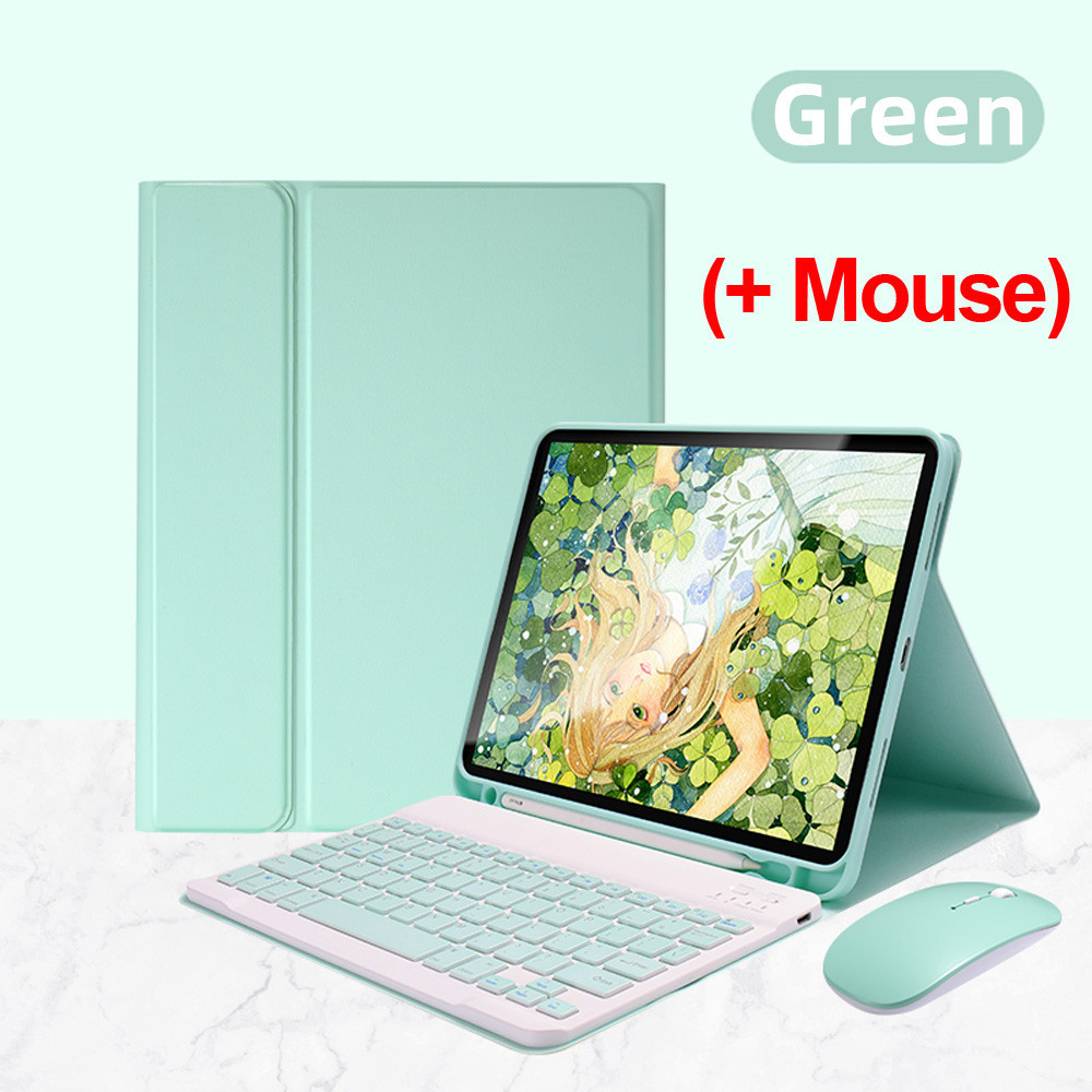 Suitable for Samsung tablet PC S6 Bluetooth lite keyboard leather case pen slot a8 silicone a7 colorful backlit mouse explosion