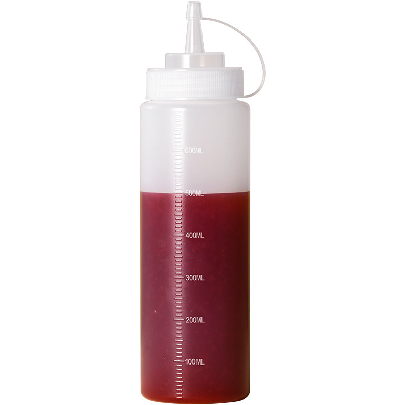 Tangya Squeezing Sauce Bottle Tomato Salad Sauce Plastic Pointed Mouth Squeezing Pot Commercial Oil Pot Household Sauce Seasoning Bottle