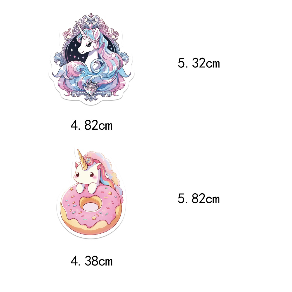 50 cartoon unicorn graffiti stickers guitar notebook luggage DIY waterproof stickers cross-border wholesale