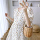 Pregnancy and lactation dual-purpose dress spring and summer long floral skirt high-end fashion pregnant women summer dress