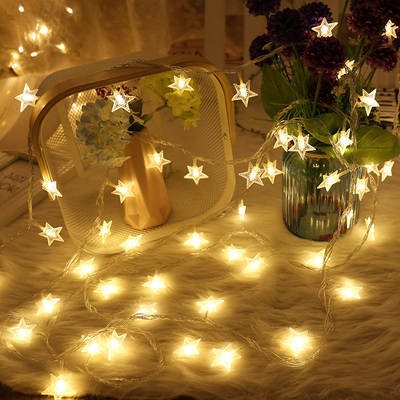 LED star lights small lights flashing lights string lights Stars room dormitory decorative lights wedding room layout holiday light bulbs