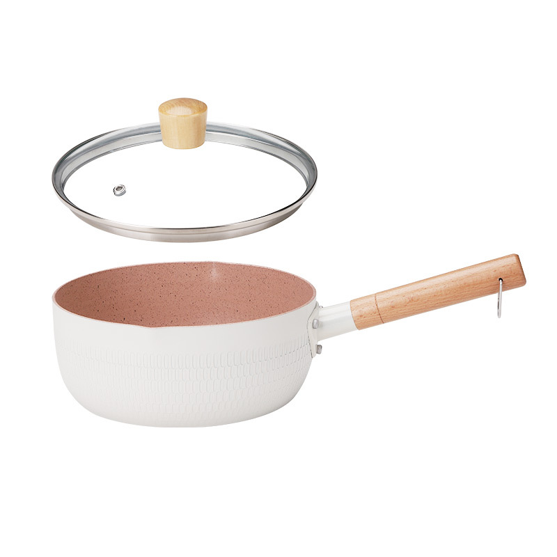 Snow Pan Japanese Non-Stick Pan Cooking Noodle Baby Snow Pan Supplementary Food Small Pot Household Small Soup Pot Maifan Stone Milk Pot