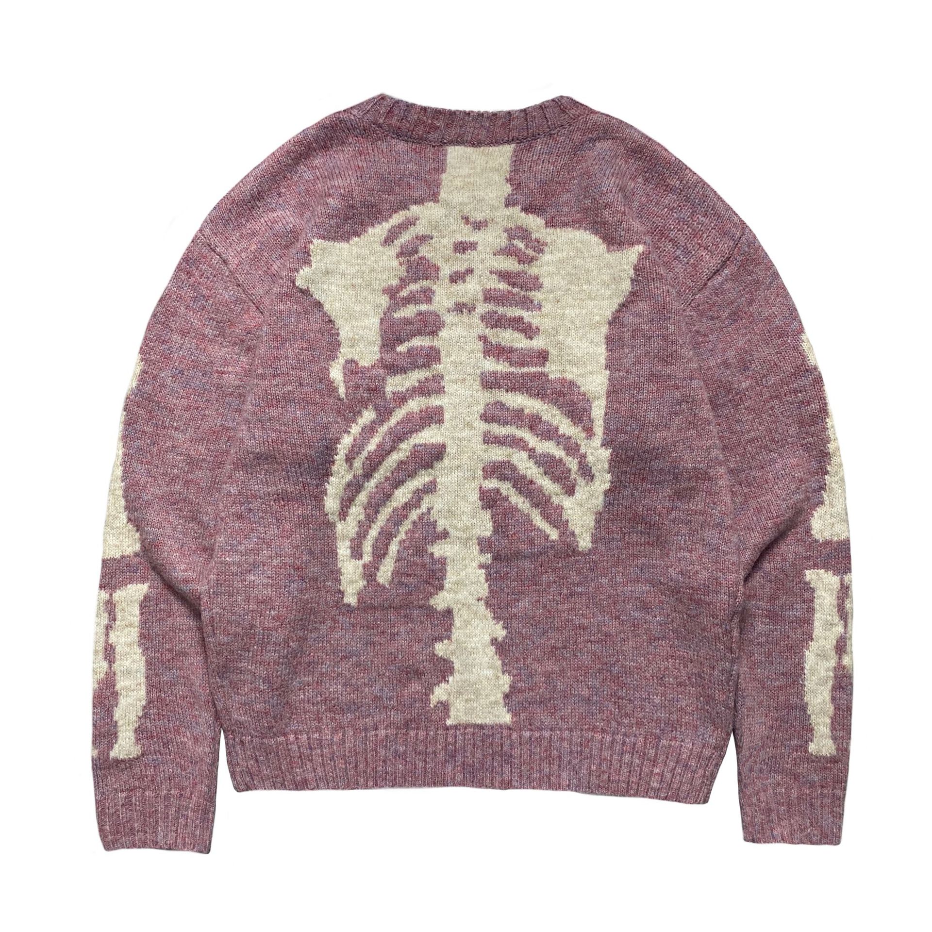 Kapital vintage Hirata Hiroshi Crewneck Loose Bone Skeleton Knitted Casual Sweater