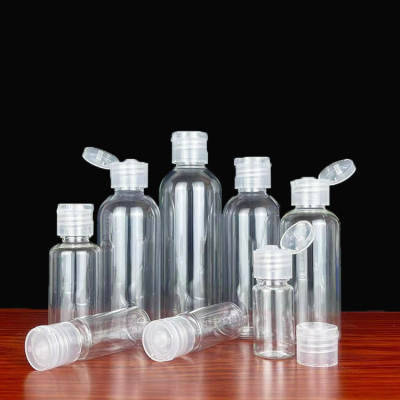 Spot 50 100 300ml plastic bottles transparent flip-top bottles squeeze bottles travel cosmetics shower gel bottled