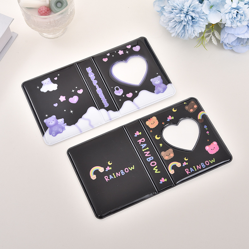 New card book dark color bear 3 inch polaroid mini photo album a palace grid plug-in pp photo album