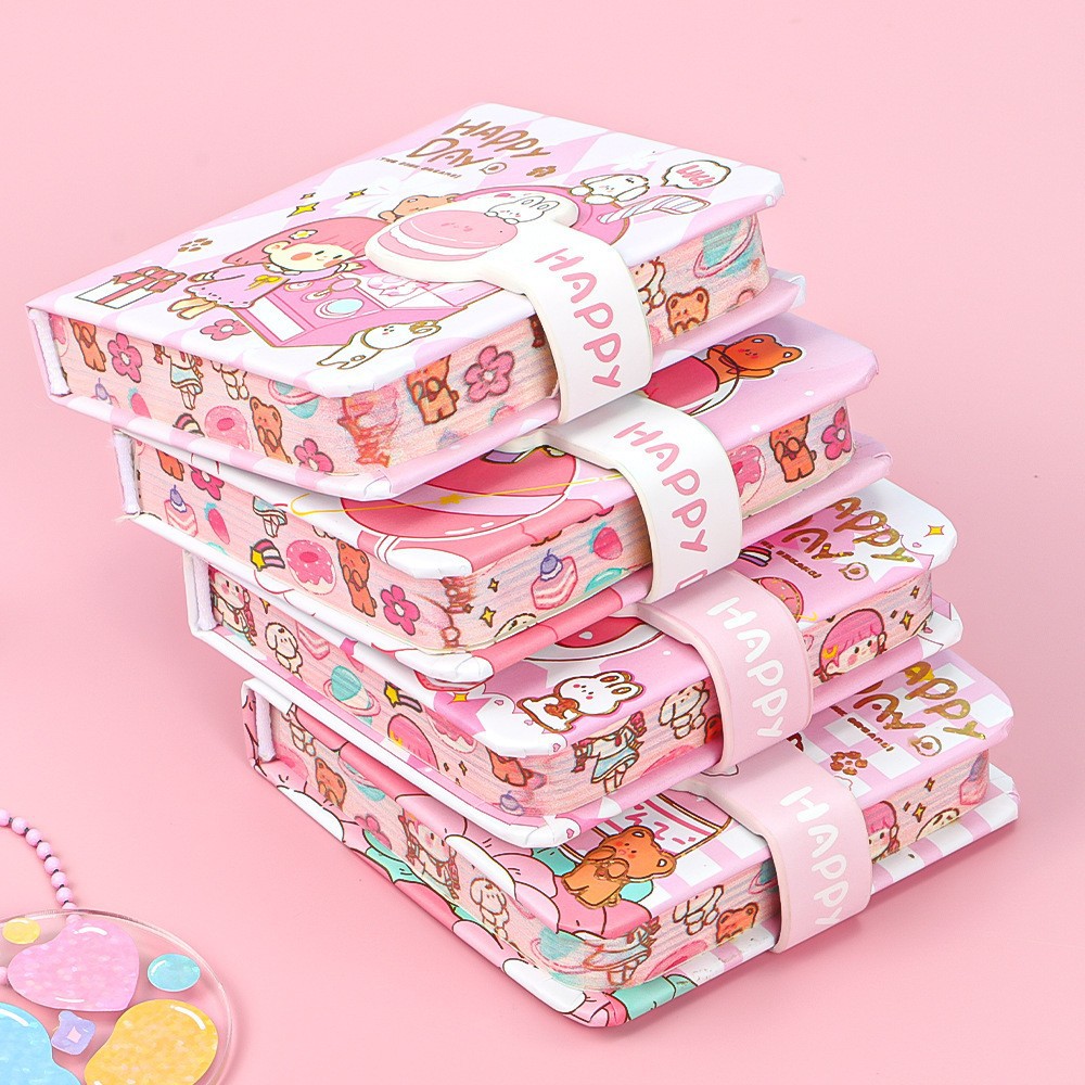 High-value Leather Magnetic buckle notebook cute mini cartoon notebook creative notebook wholesale