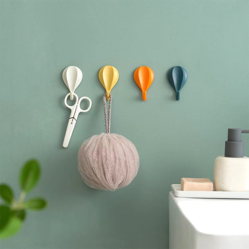 Creative Hot Air Balloon Hook Seamless Sticky Hook Household Cute Hanging Bag Hanging Hood Hanging Punch-free Wall Strong Adhesive