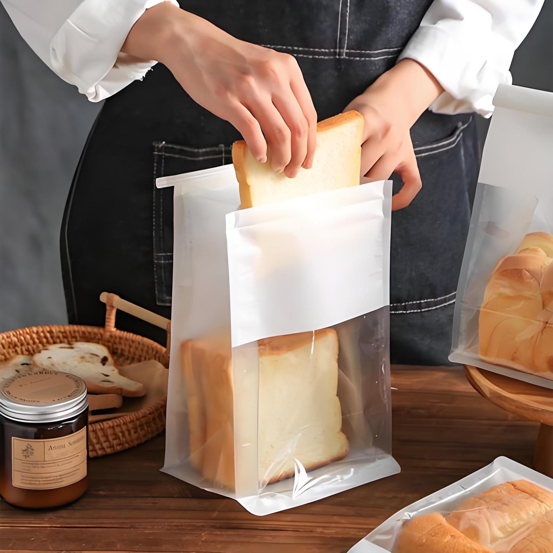 Toast packaging bag wire curl slice bread bag potato wire self-sealing bag baking toast ice bread bag