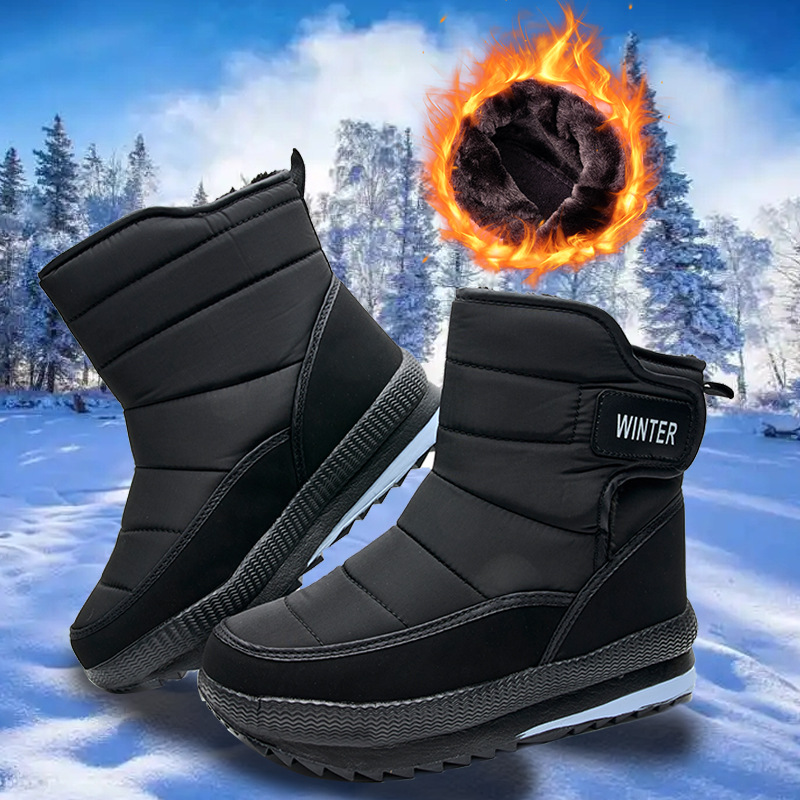 Foreign trade Winter new large size cotton shoes men's shoes plus velvet warm casual snow boots men's and women's casual non-slip cotton boots