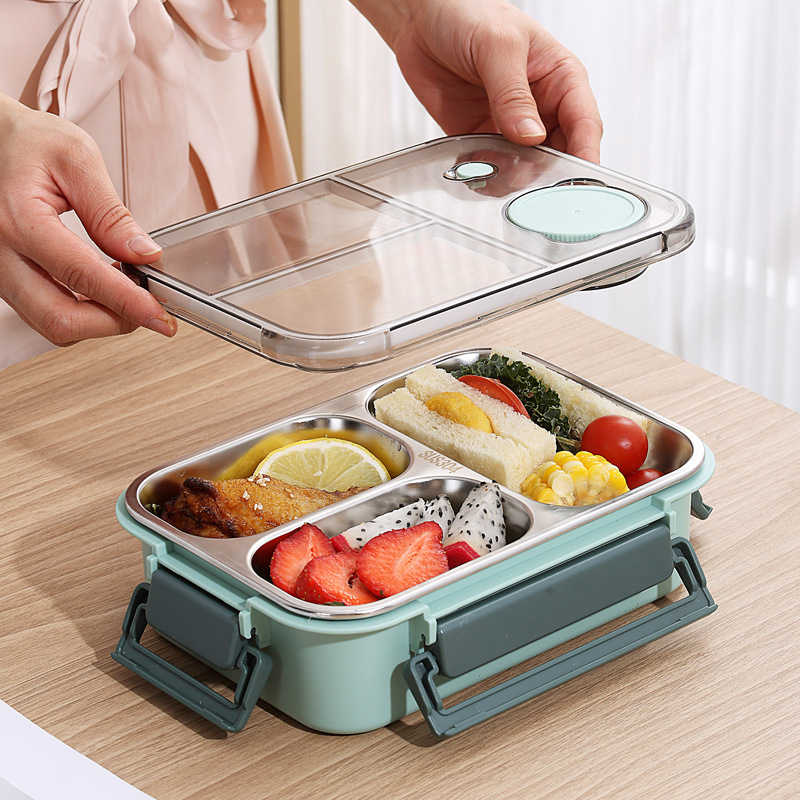 304 Stainless Steel Insulated Lunch Box Sealed Office Worker Student High-value Lunch Box Can Be Filled with Water