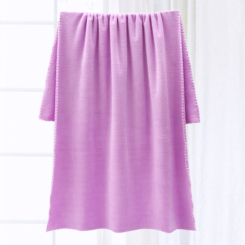 High density coral fleece cut edge children's small bath towel 50*100 soft absorbent large towel swimming bath household wholesale