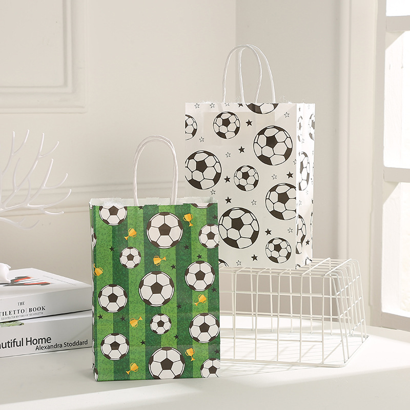 Birthday gift bag rugby Kraft paper bag creative printing handbag party candy packaging bag