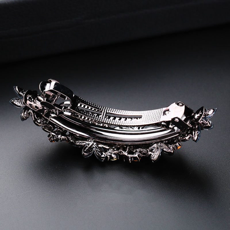 Hairpin Back Head Horizontal Clip Large One-word Spring Clip Mother Hairpin Rhinestone Top Clip Ponytail Clip Headwear Disc Hair_voghion.com