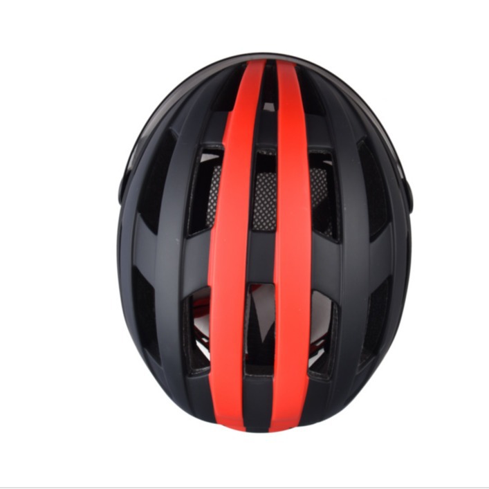 Factory direct mountain bike road integrated frosted bicycle with goggles riding helmet safety helmet