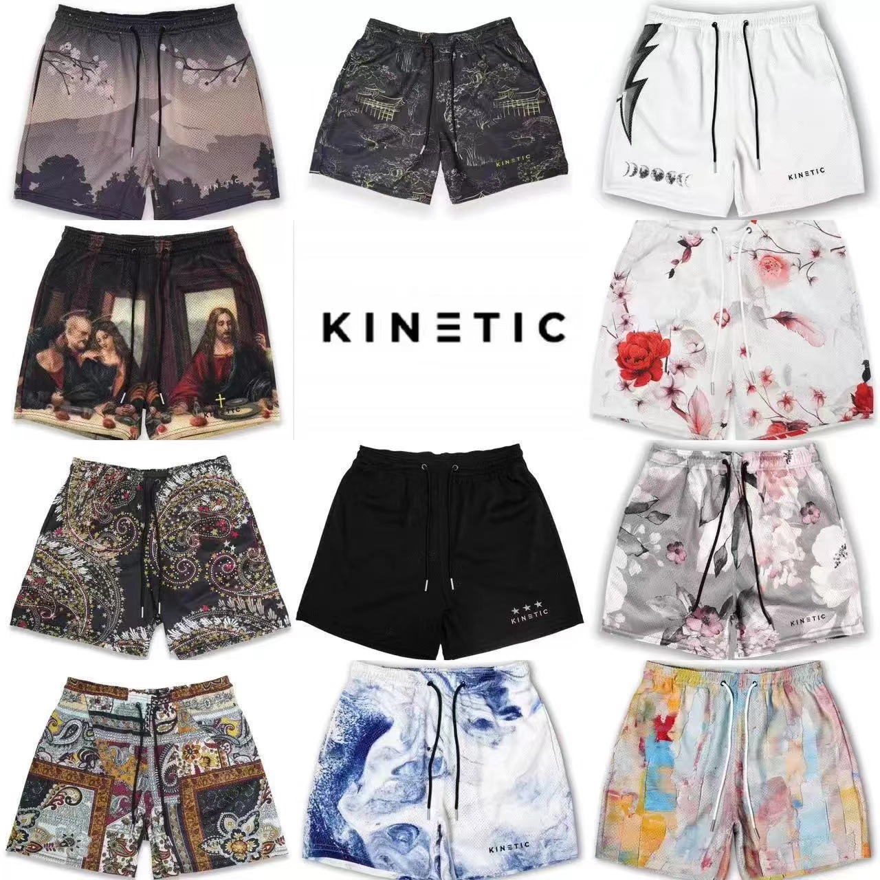 American Couple Shorts Trendy Brand Summer New Sports Fitness Running Basketball Quad Shorts Quick-drying Basketball Shorts