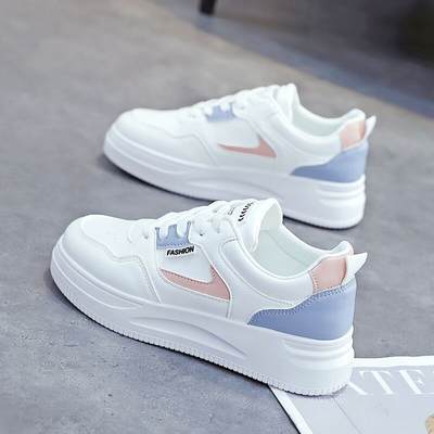 Women's shoes winter 2023 new autumn white shoes women's versatile casual sneaker leather surface heightening shoes daddy shoes