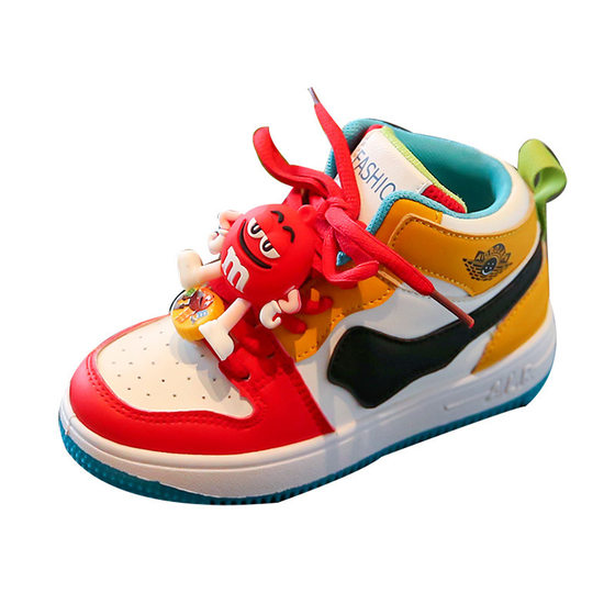 M Bean Mandarin duck boys and girls Board Shoes New 2024 autumn comfortable medium and large children's shoes Children's casual shoes sneaker