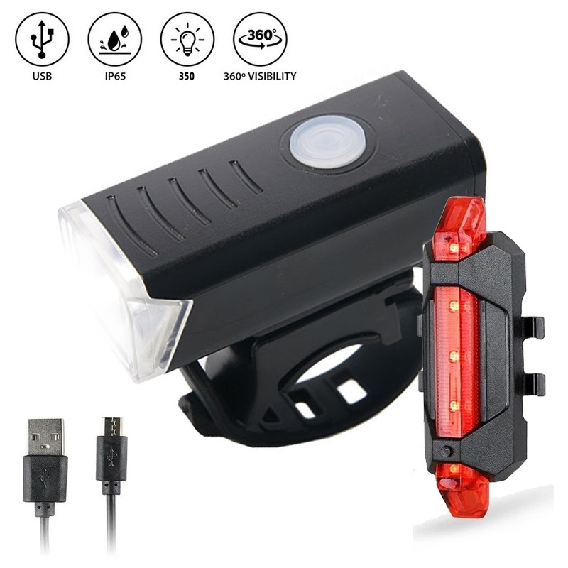 New 2255 Bicycle Headlight USB High Brightness Bicycle Lighting Outdoor Night Riding Warning Light Outdoor Night Riding Equipment