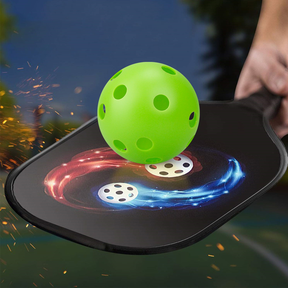 72mm practice baseball 26 holes 17g green hard plastic PE blown hole hole ball Wei float floor ball
