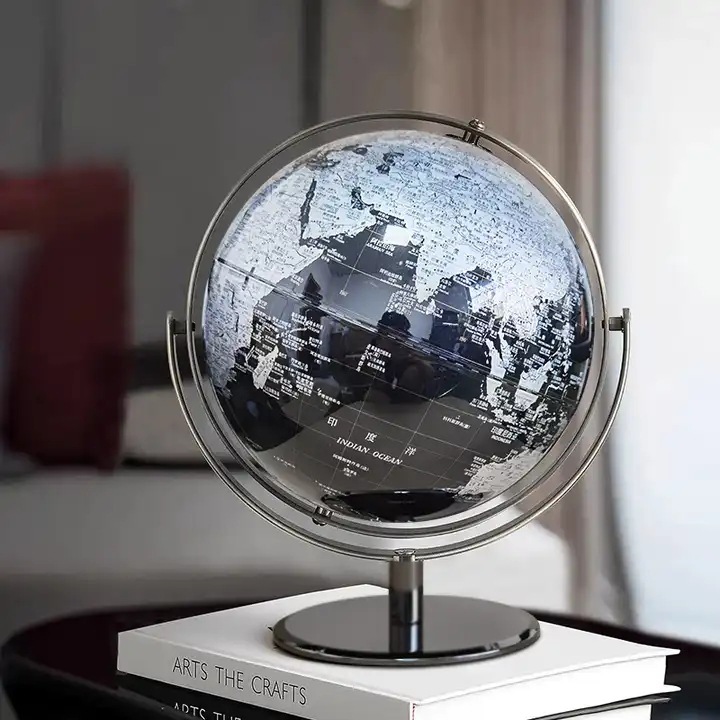 Modern light luxury high-end globe decoration wine cabinet office study desktop hallway living room home soft decoration