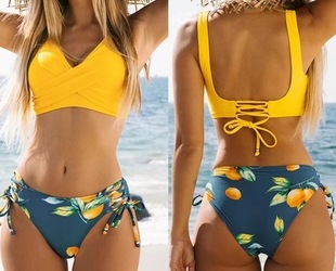 Swimsuit Women's Sexy Bikini Strap Push-Up Three-Point Slimming Split Triangle ins Vacation Hot Spring Swimsuit