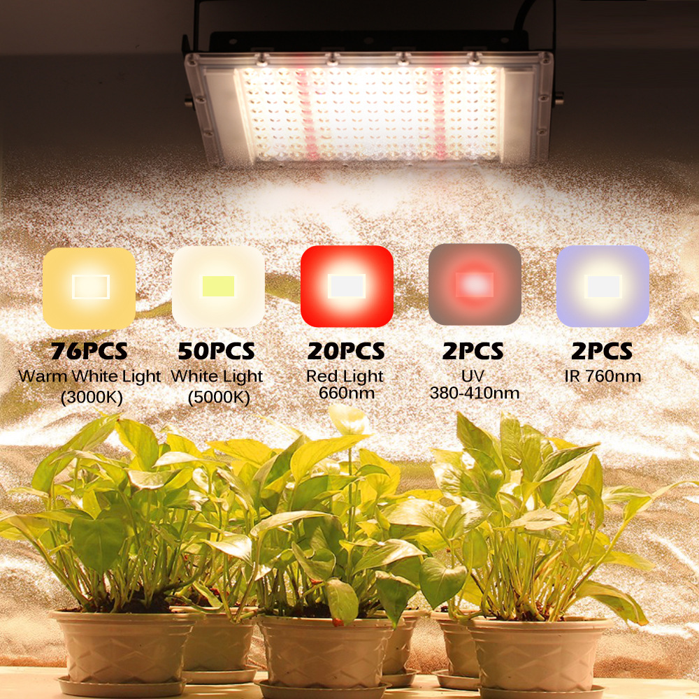 Private model cross-border new 300W plant growth light Full Spectrum 380-840nm sunlight Grow light